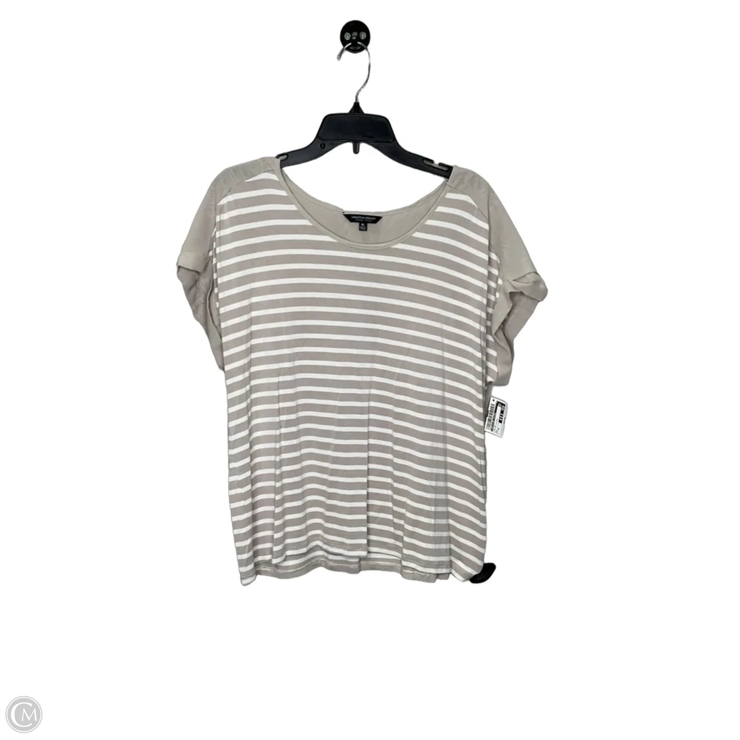 Top Short Sleeve By Christian Siriano In Striped Pattern, Size: Xl