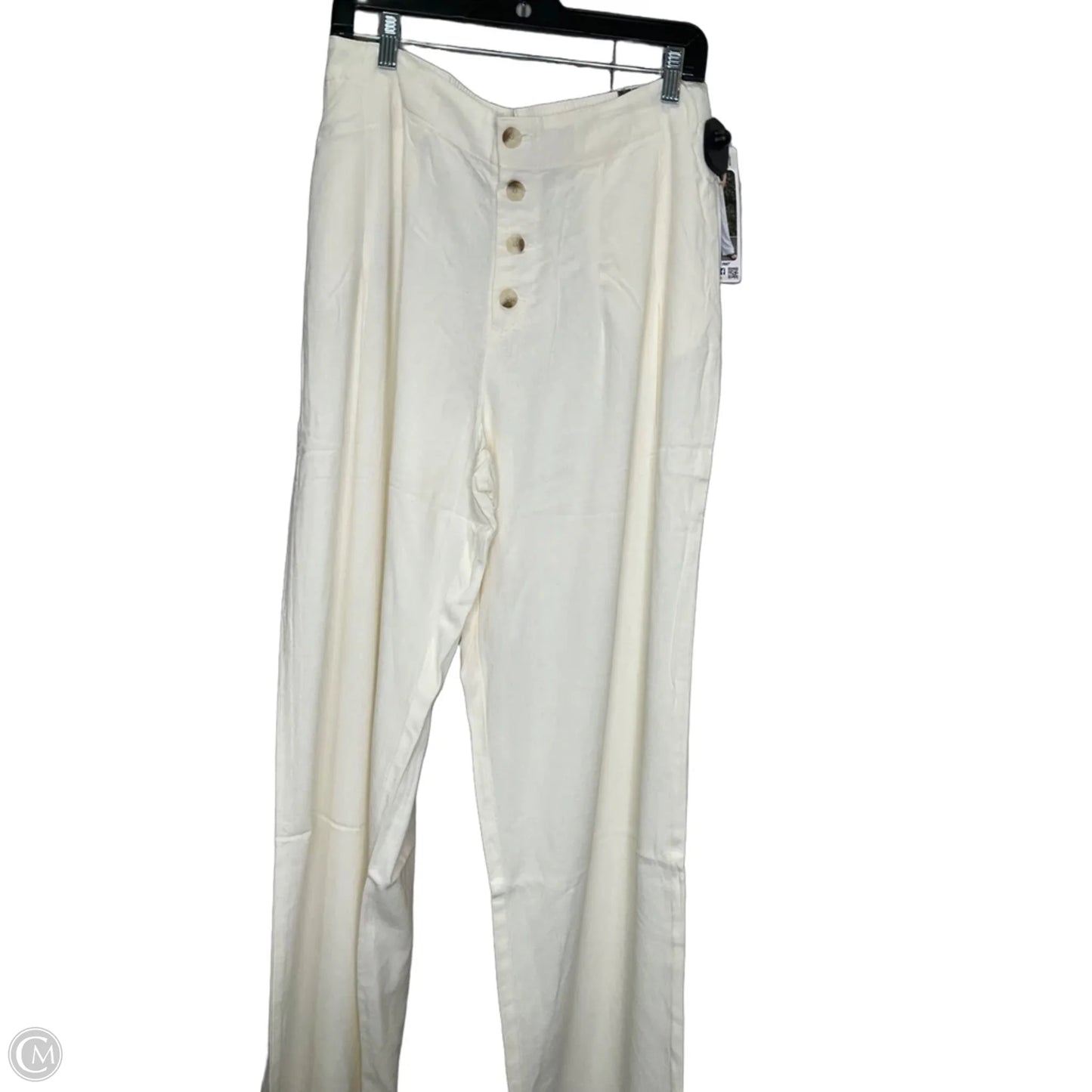 Pants Linen By Rewash In Cream, Size: Xl