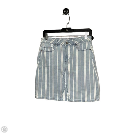 Skirt Mini & Short By Loft In Striped Pattern, Size: 4