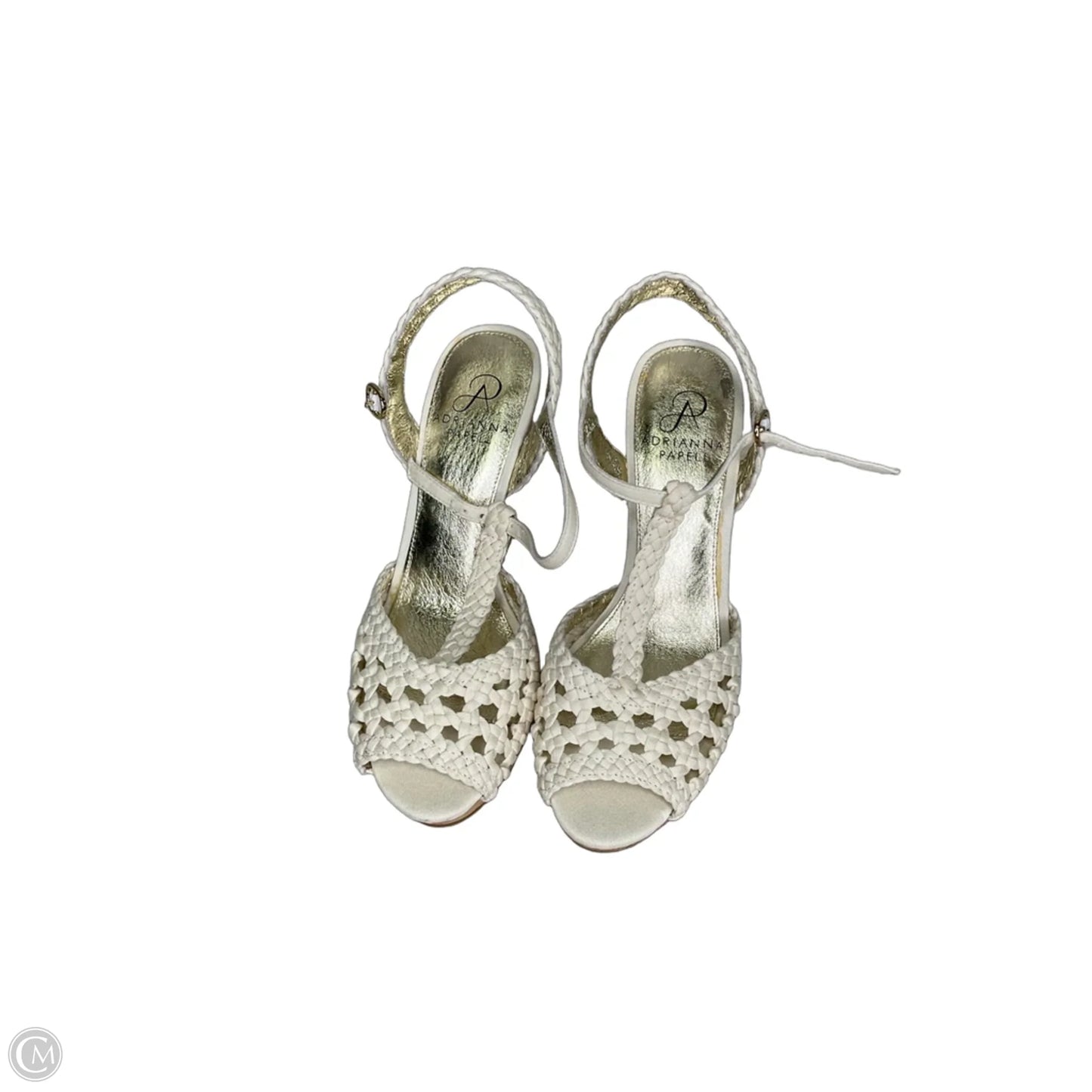 Sandals Heels Wedge By Adrianna Papell In White, Size: 6.5