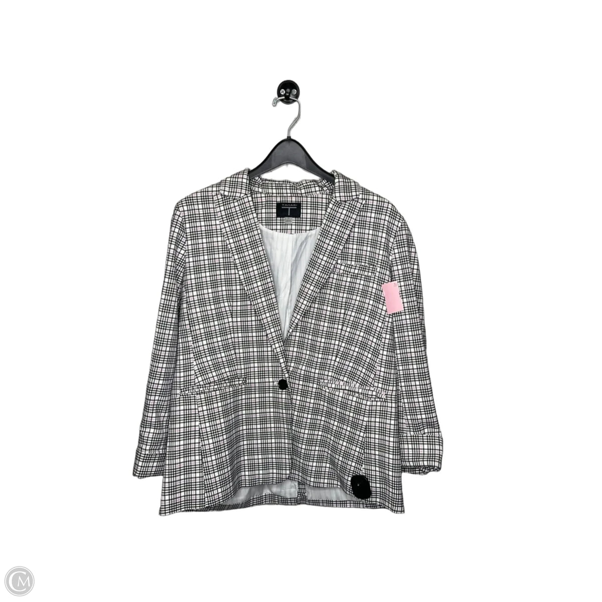 Blazer By Tahari In Plaid Pattern, Size: 10
