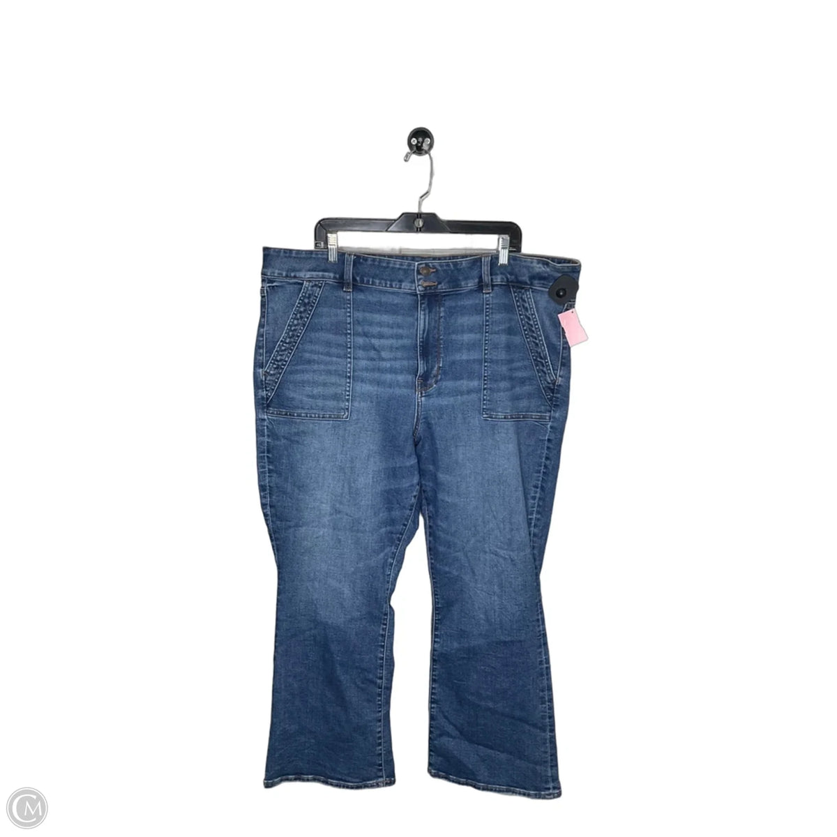Jeans Straight By American Eagle In Blue Denim, Size: 22