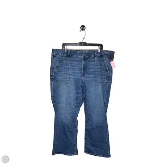 Jeans Straight By American Eagle In Blue Denim, Size: 22