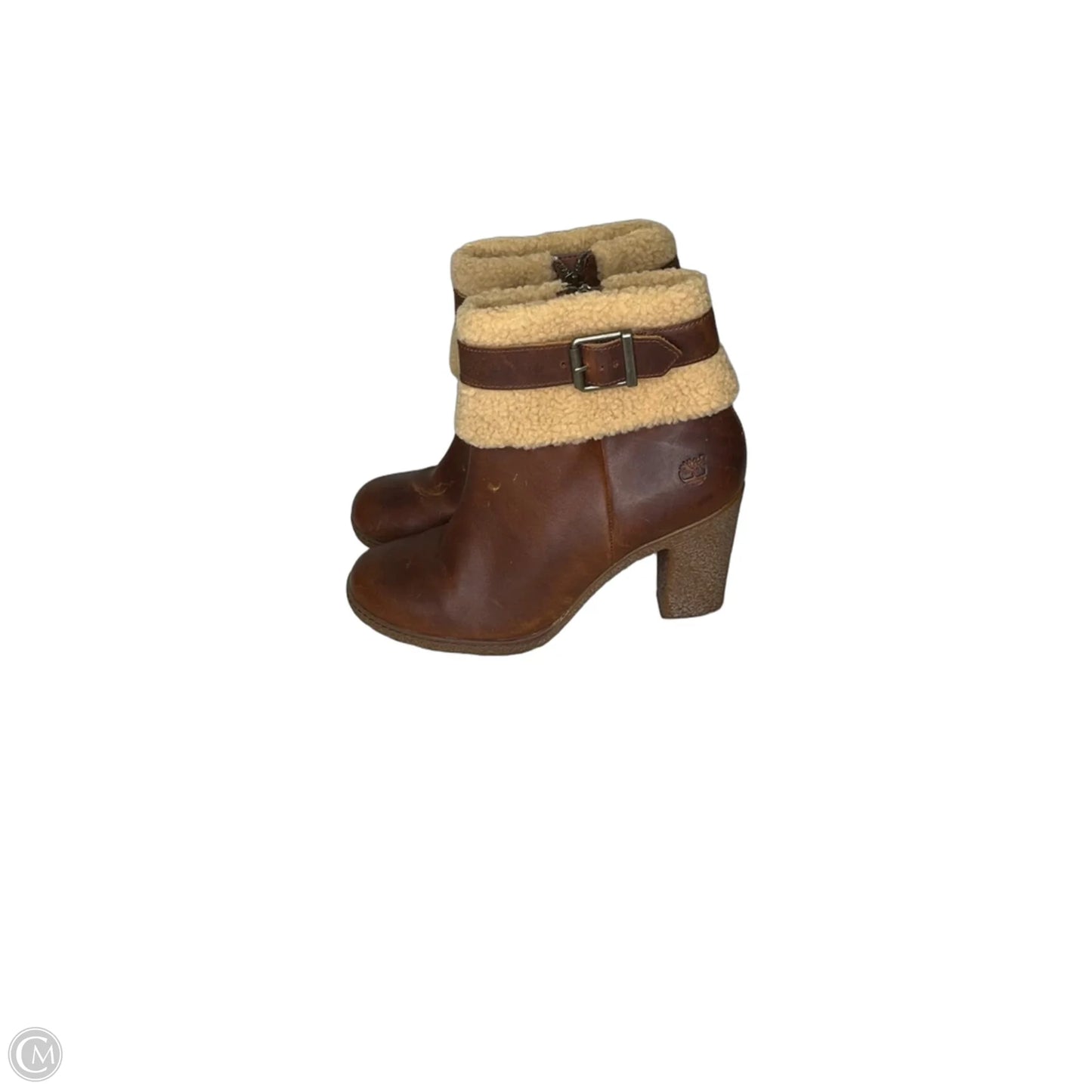 Boots Ankle Heels By Timberland In Brown, Size: 8.5