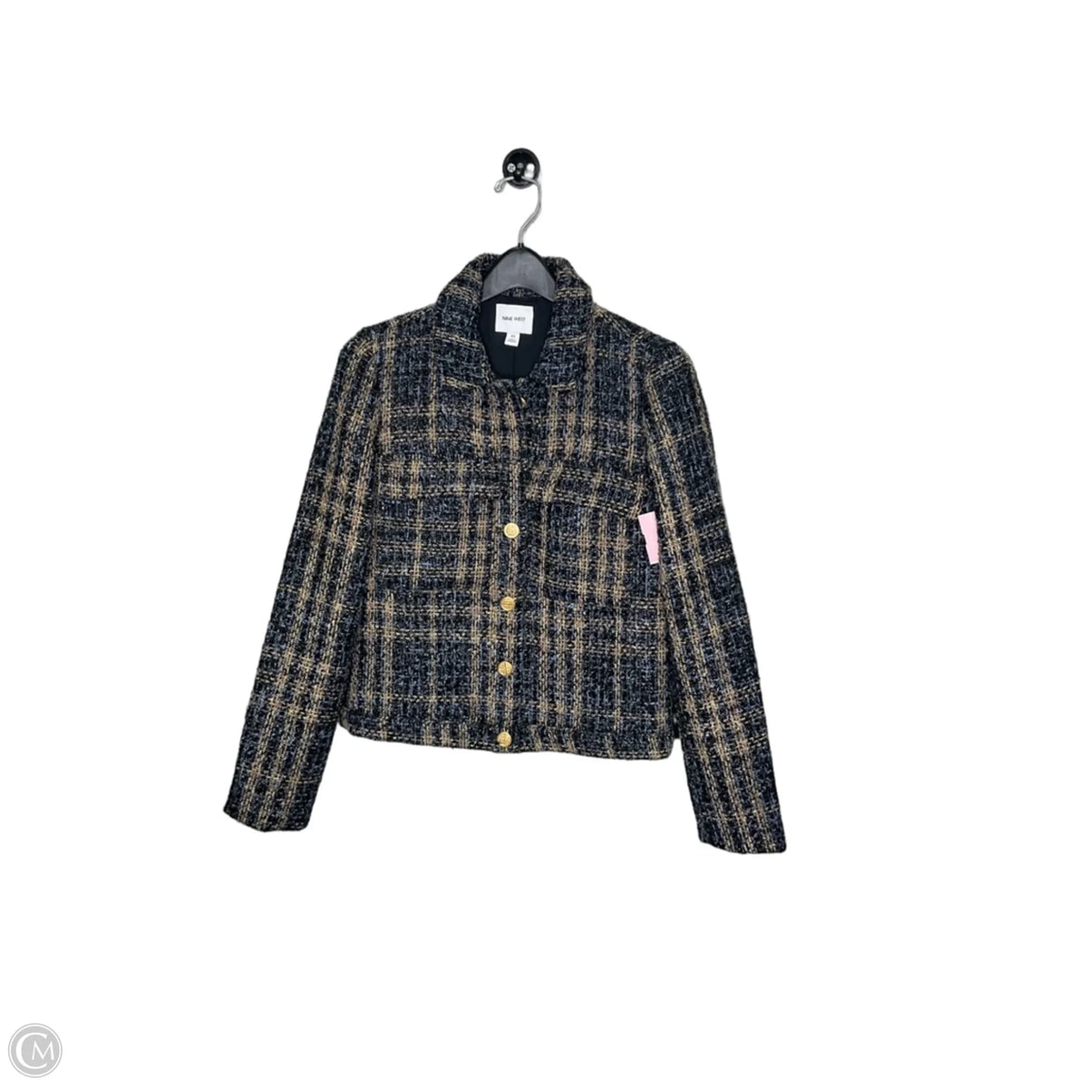 Blazer By Nine West In Plaid Pattern, Size: Xs