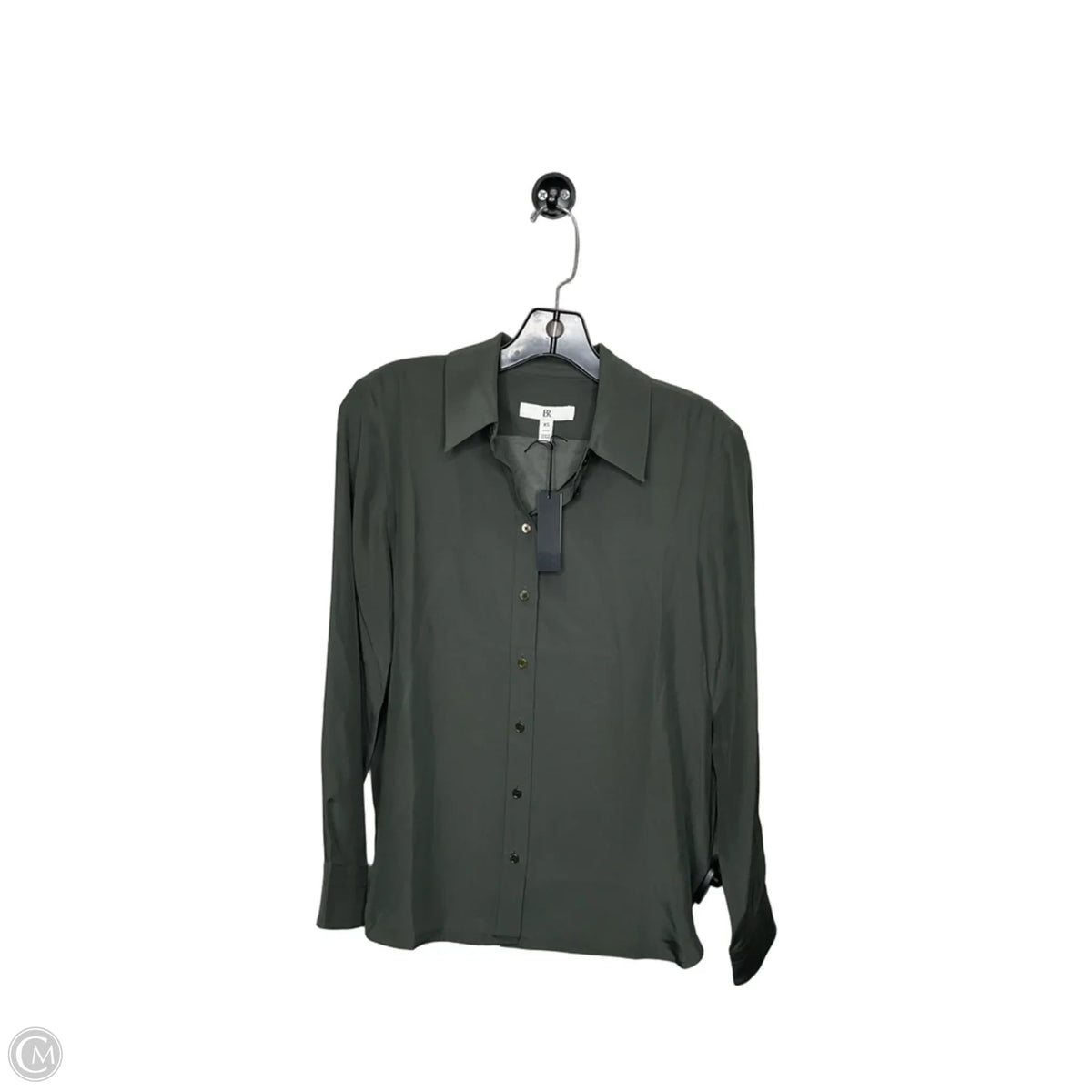 Blouse Long Sleeve By Banana Republic In Green, Size: Xs