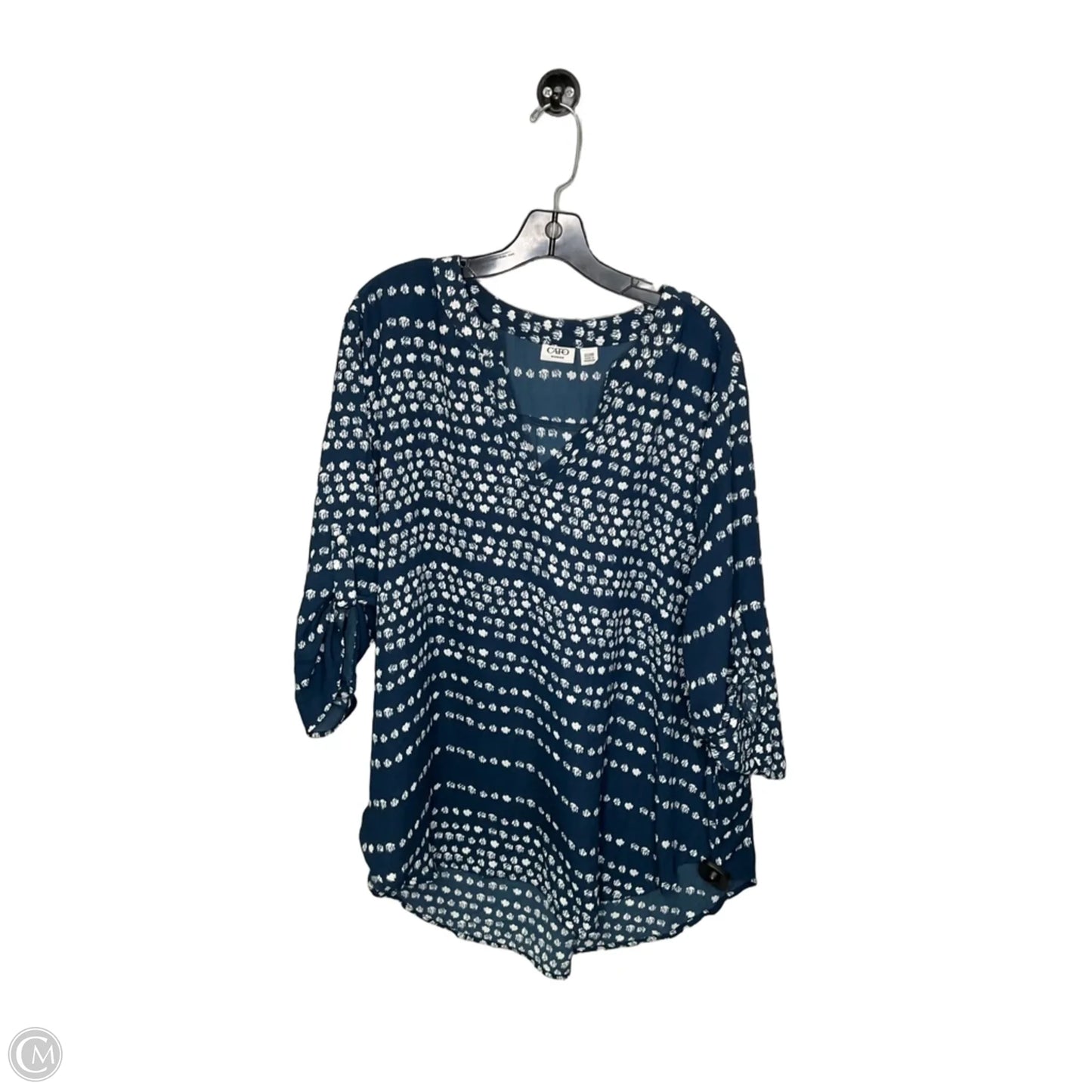 Top Short Sleeve By Cato In Blue, Size: 22