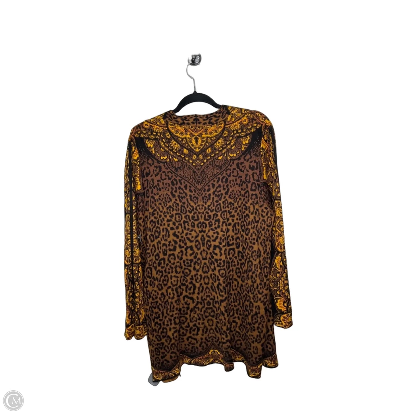 Cardigan By Ruby Rd In Brown & Gold, Size: Xl