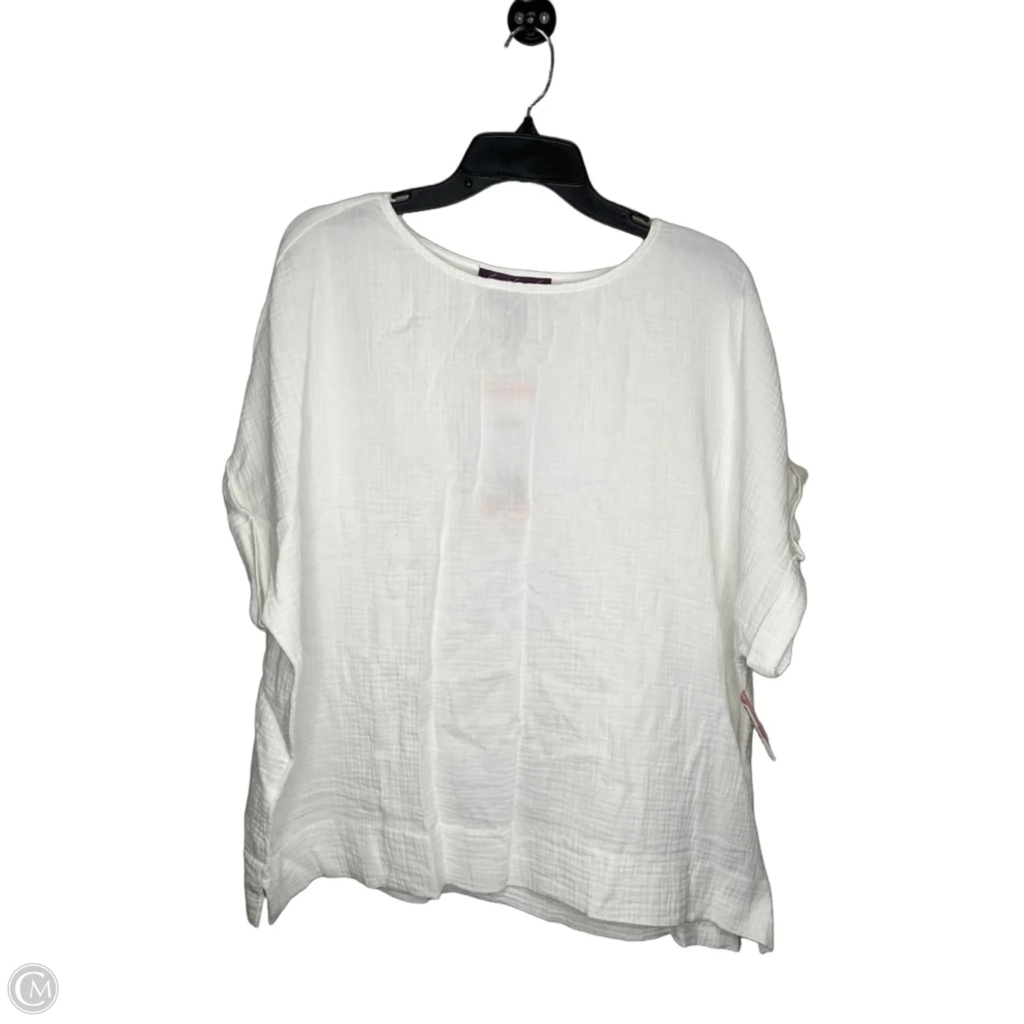 Tunic Short Sleeve By Gloria Vanderbilt In White, Size: Xxl