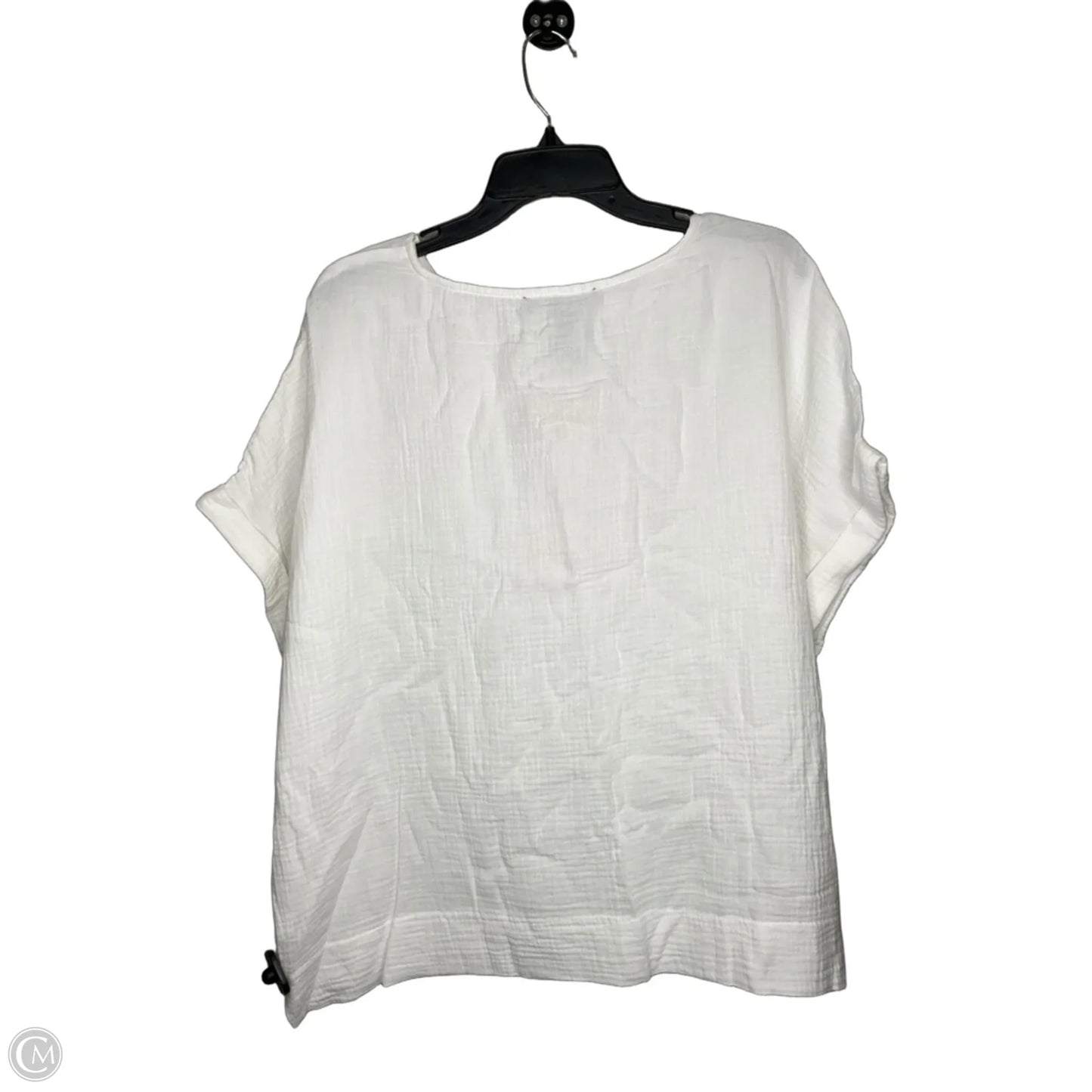 Tunic Short Sleeve By Gloria Vanderbilt In White, Size: Xxl
