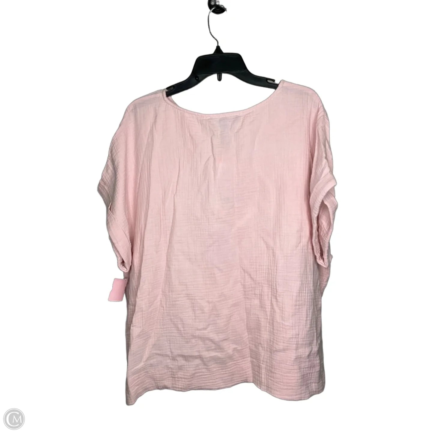 Tunic Short Sleeve By Gloria Vanderbilt In Pink, Size: Xxl