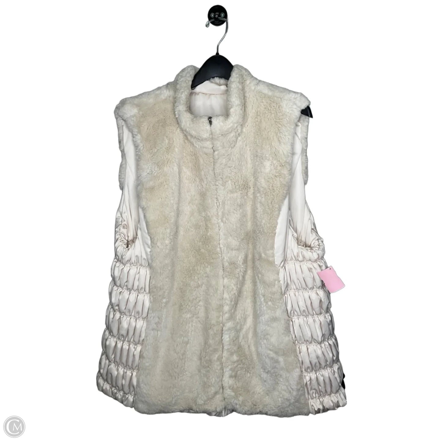 Vest Puffer & Quilted By Clothes Mentor In Cream, Size: Xl