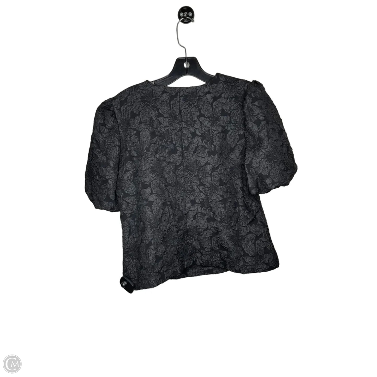 Blouse Short Sleeve By Liz Claiborne In Black, Size: S