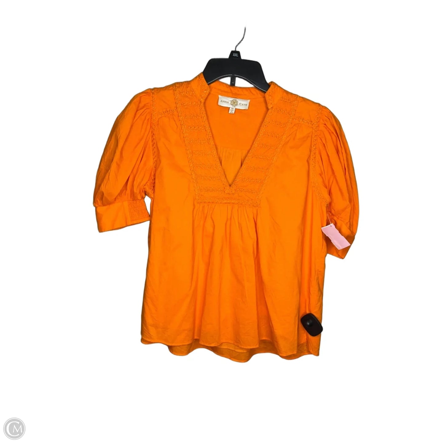 Blouse Short Sleeve By Anna Cate In Orange, Size: Xs