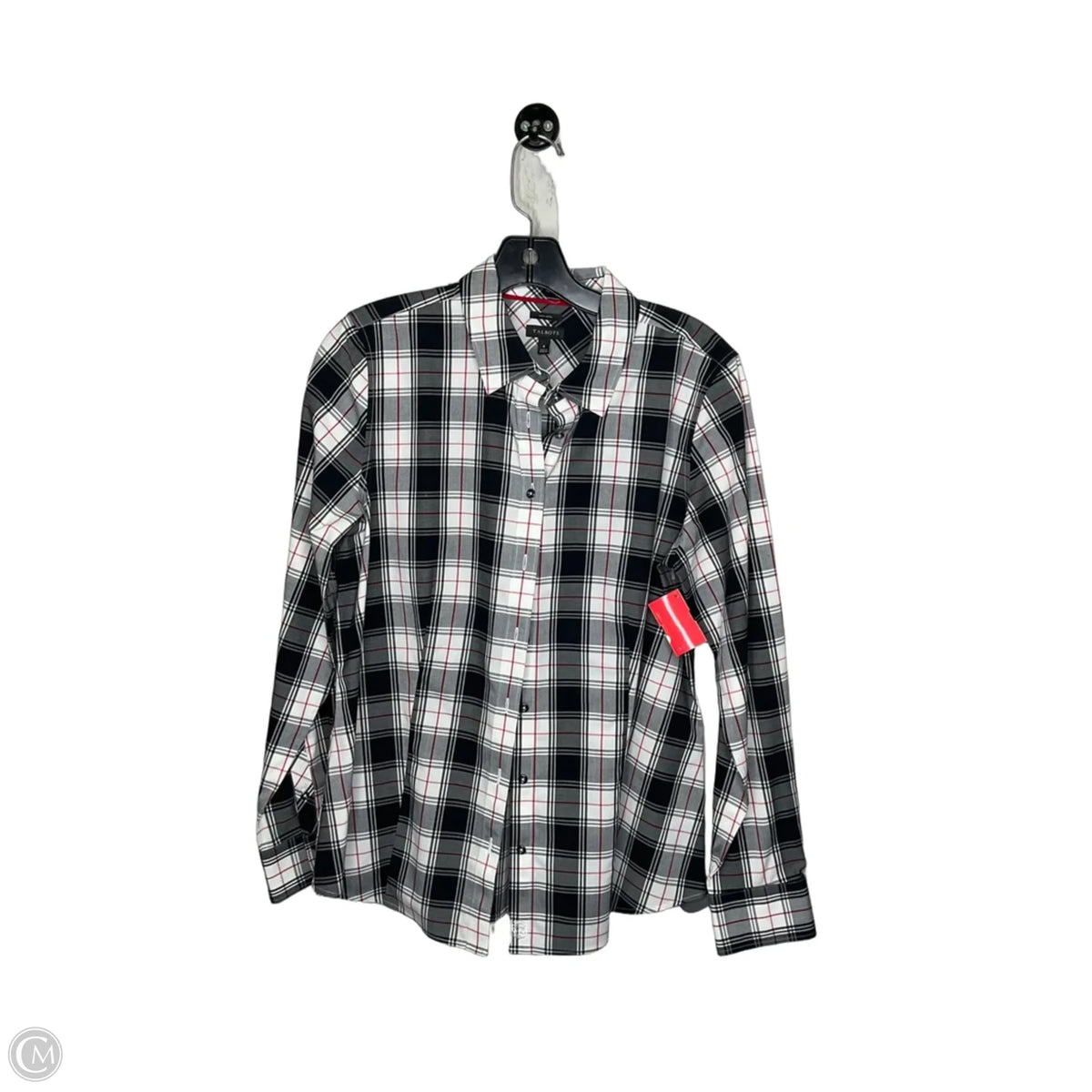 Top Long Sleeve By Talbots In Plaid Pattern, Size: 8