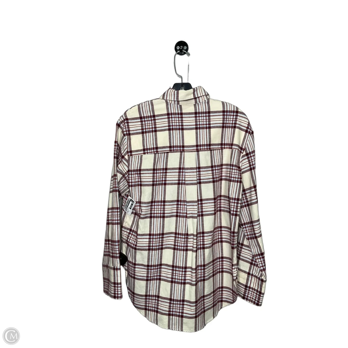 Top Long Sleeve By Madewell In Plaid Pattern, Size: Xs