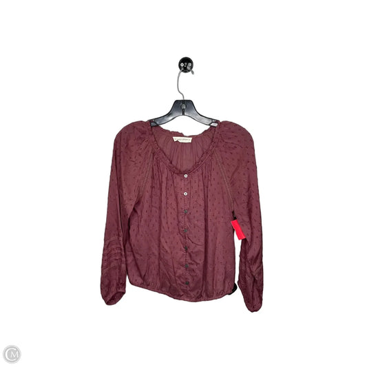 Top Long Sleeve By Lucky Brand In Mauve, Size: Xs