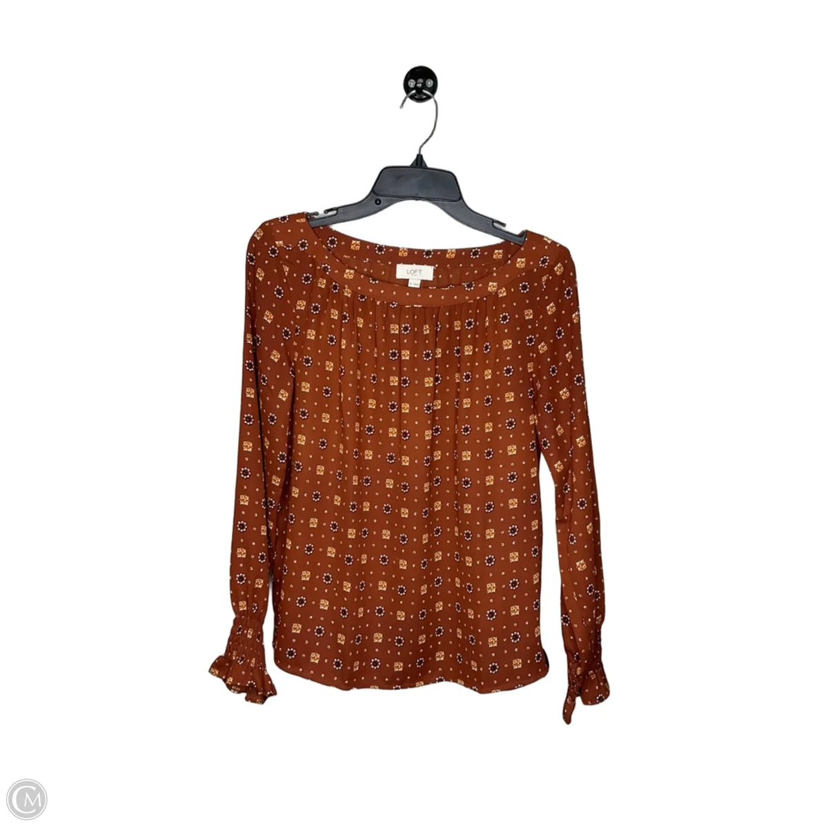 Top Long Sleeve By Loft In Brown, Size: Xs