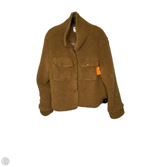 Jacket Faux Fur & Sherpa By Arula In Brown, Size: L