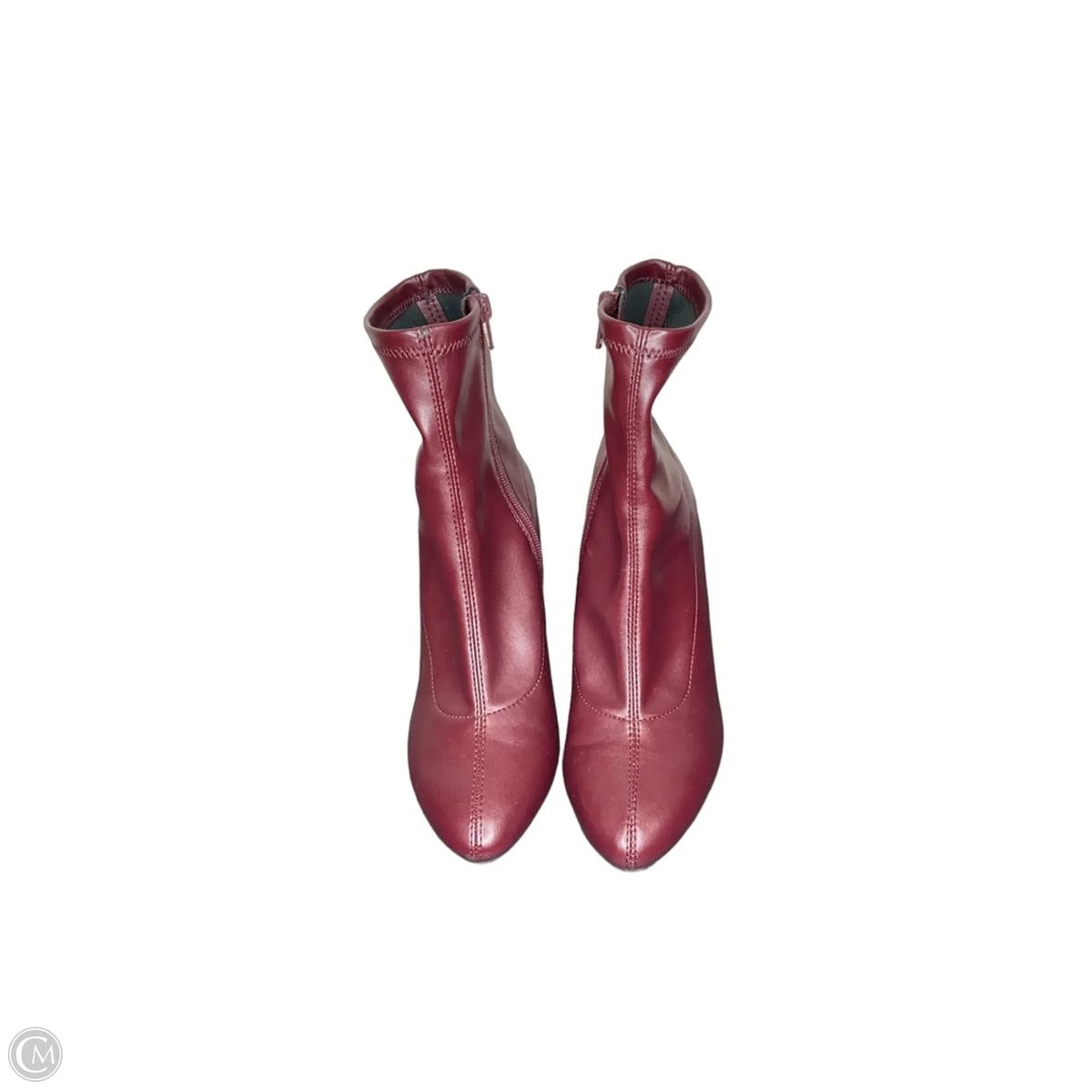 Boots Ankle Heels By Mia In Maroon, Size: 6