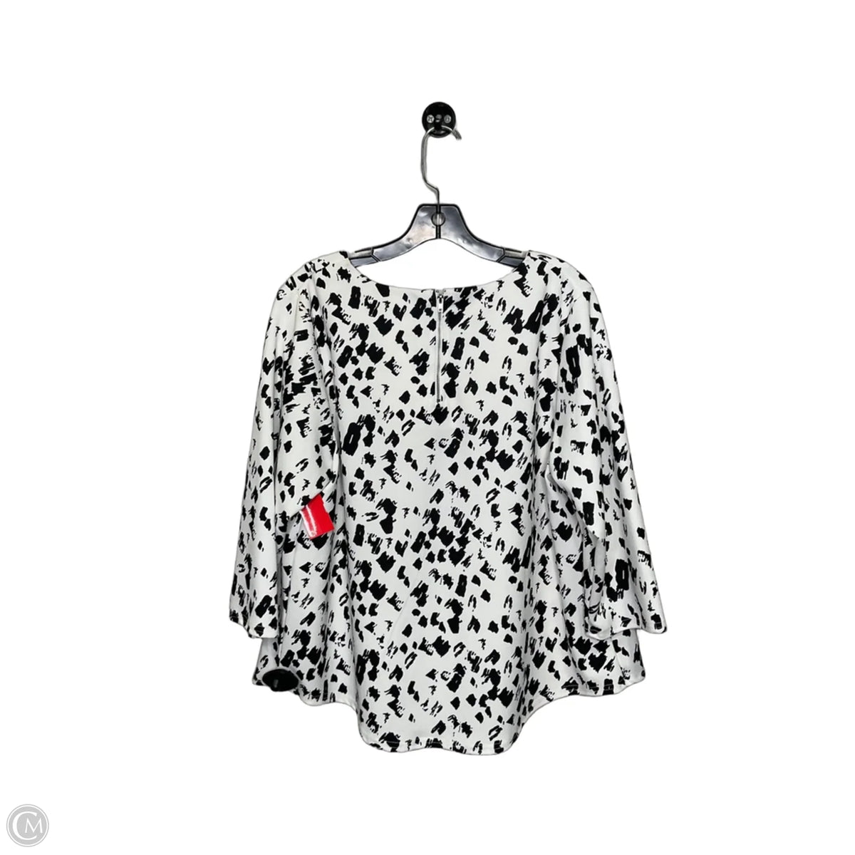 Blouse 3/4 Sleeve By Melloday In Black & White, Size: 1x