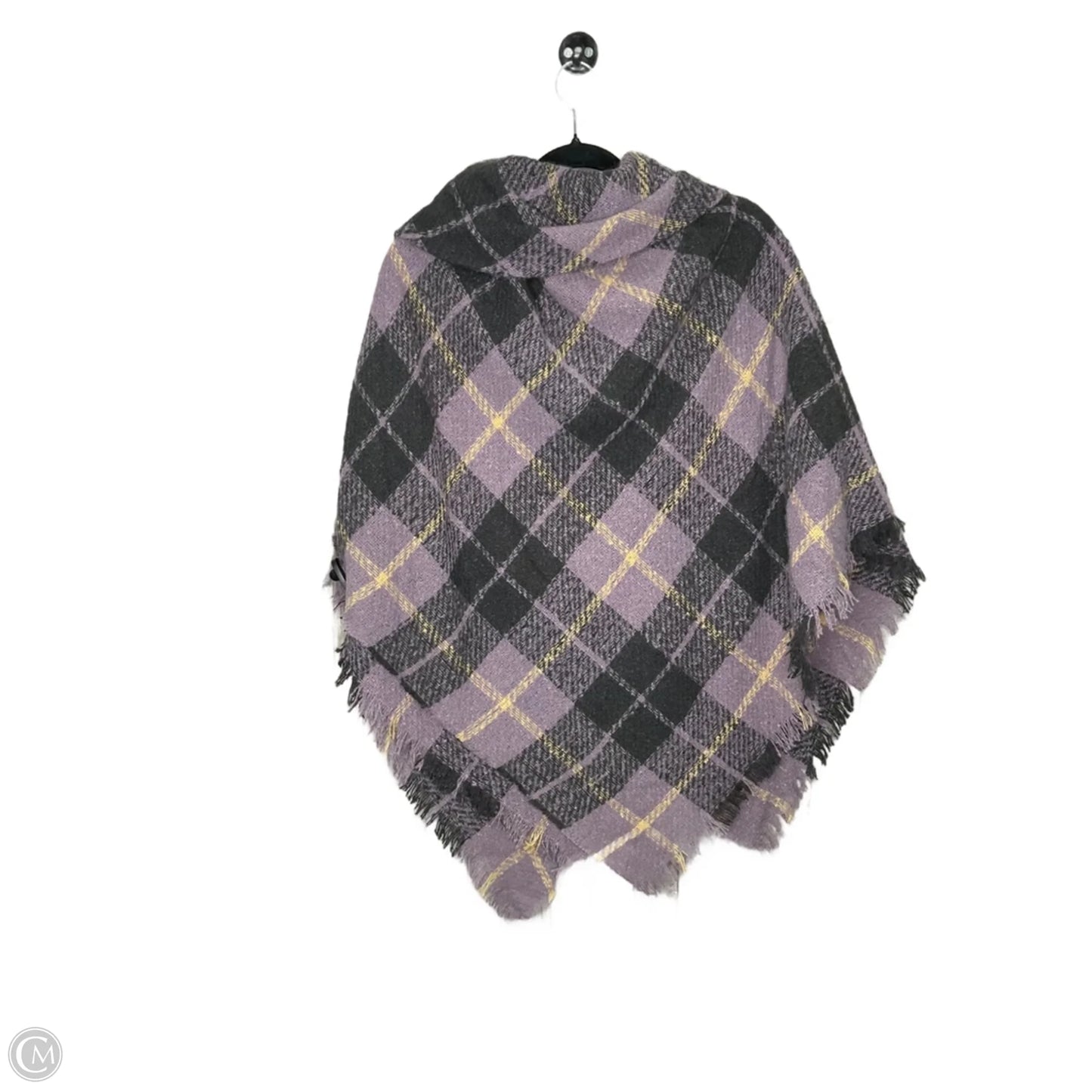 Poncho By Clothes Mentor In Plaid Pattern, Size: Osfm