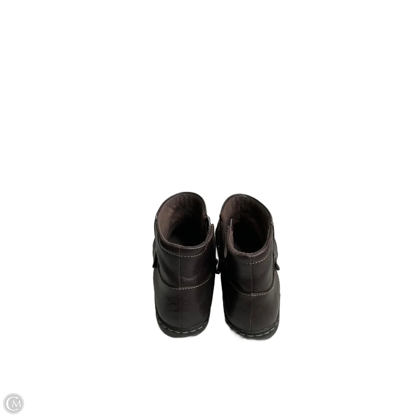 Boots Ankle Flats By Clarks In Brown, Size: 7.5