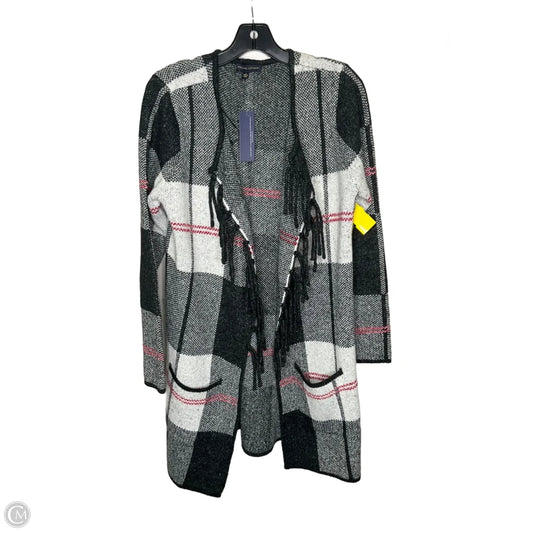 Cardigan By Adrienne Vittadini In Plaid Pattern, Size: L