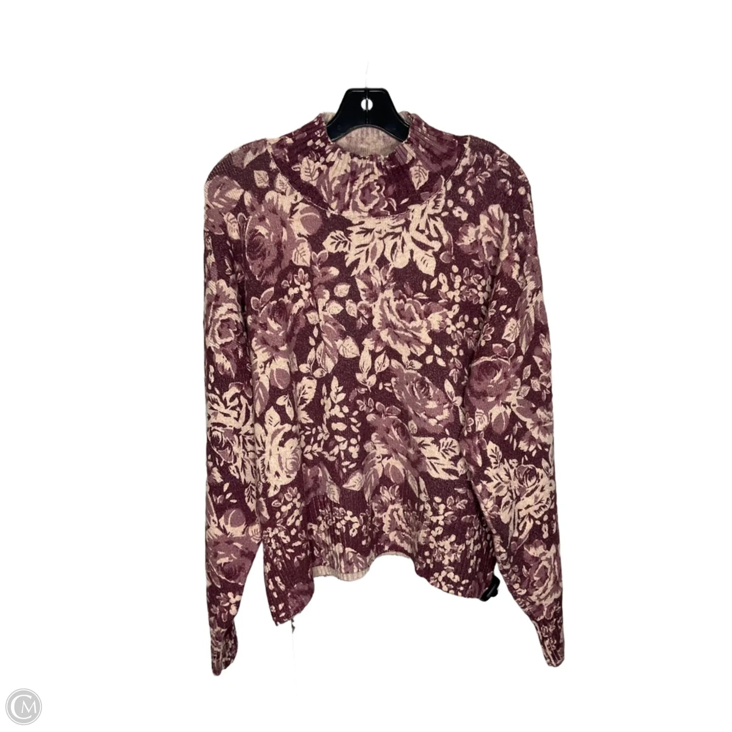 Sweater By Clothes Mentor In Floral Print, Size: L