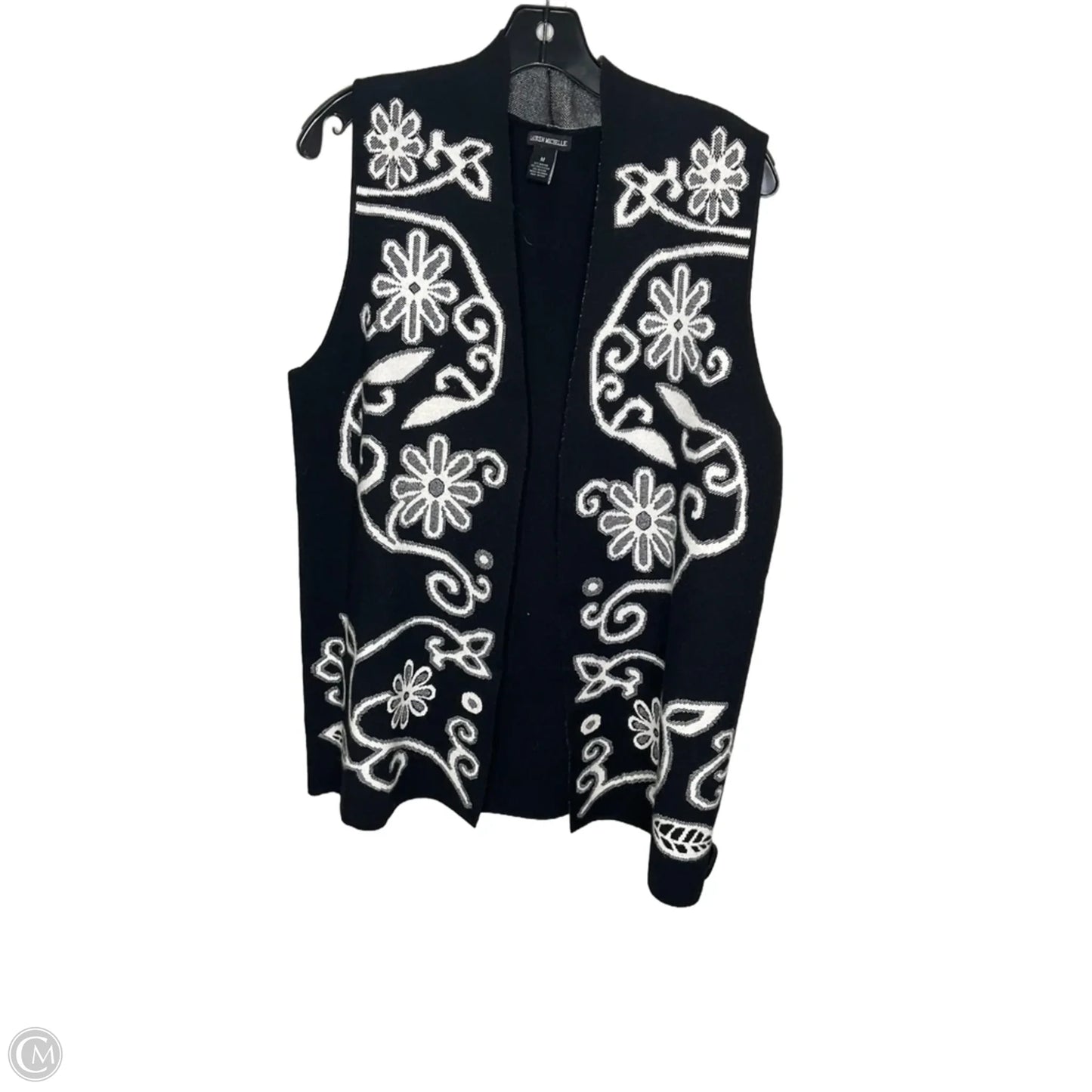 Vest Faux Fur & Sherpa By Clothes Mentor In Black, Size: M