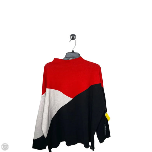 Sweater By Tahari In Black & Red, Size: 30