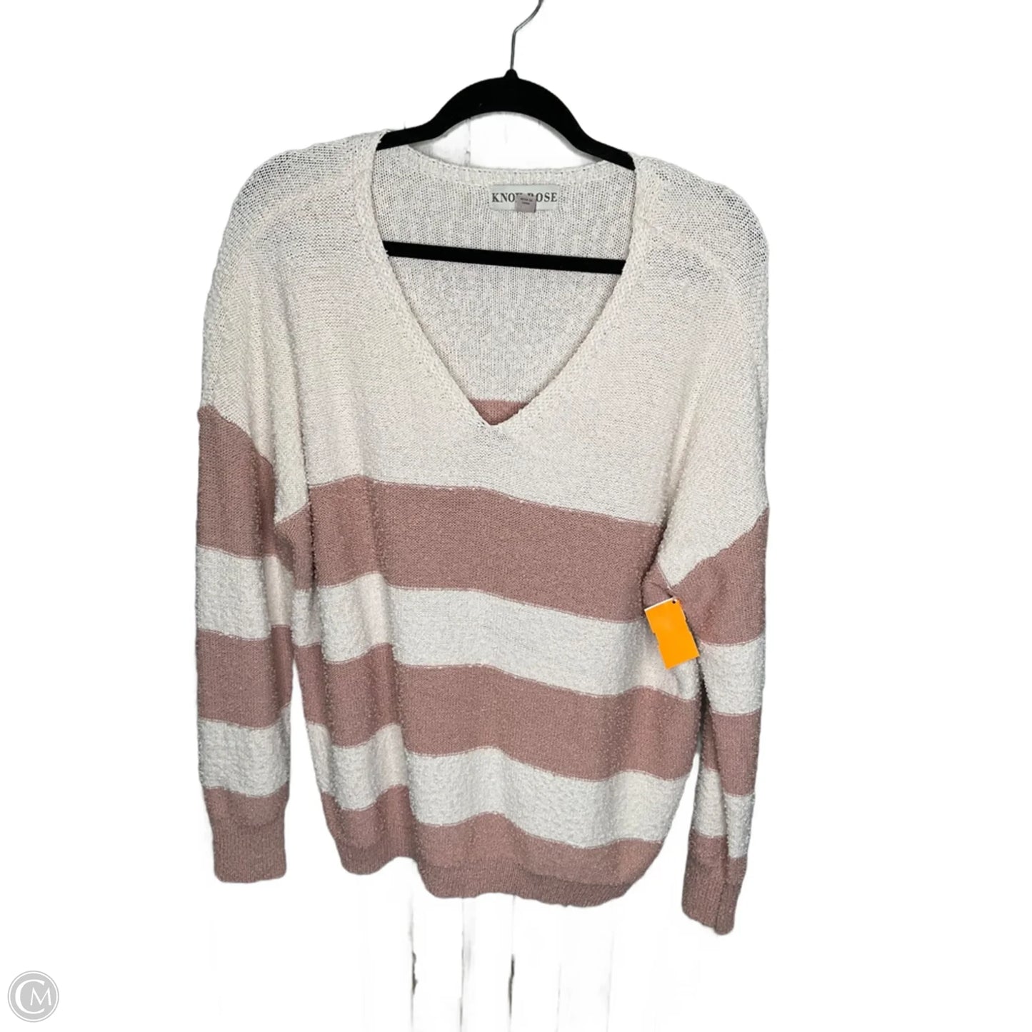 Sweater By Knox Rose In Pink & Tan, Size: Xl