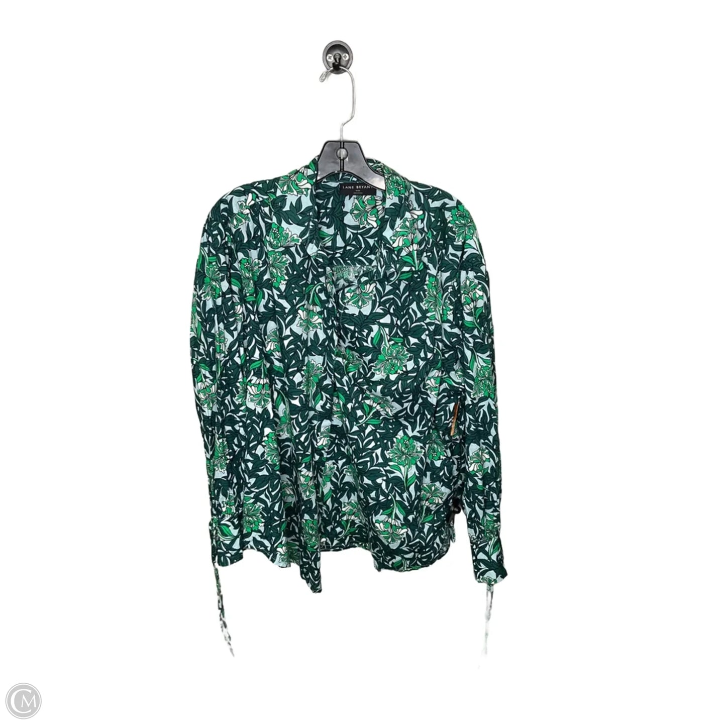 Top Long Sleeve By Lane Bryant In Green, Size: 2x