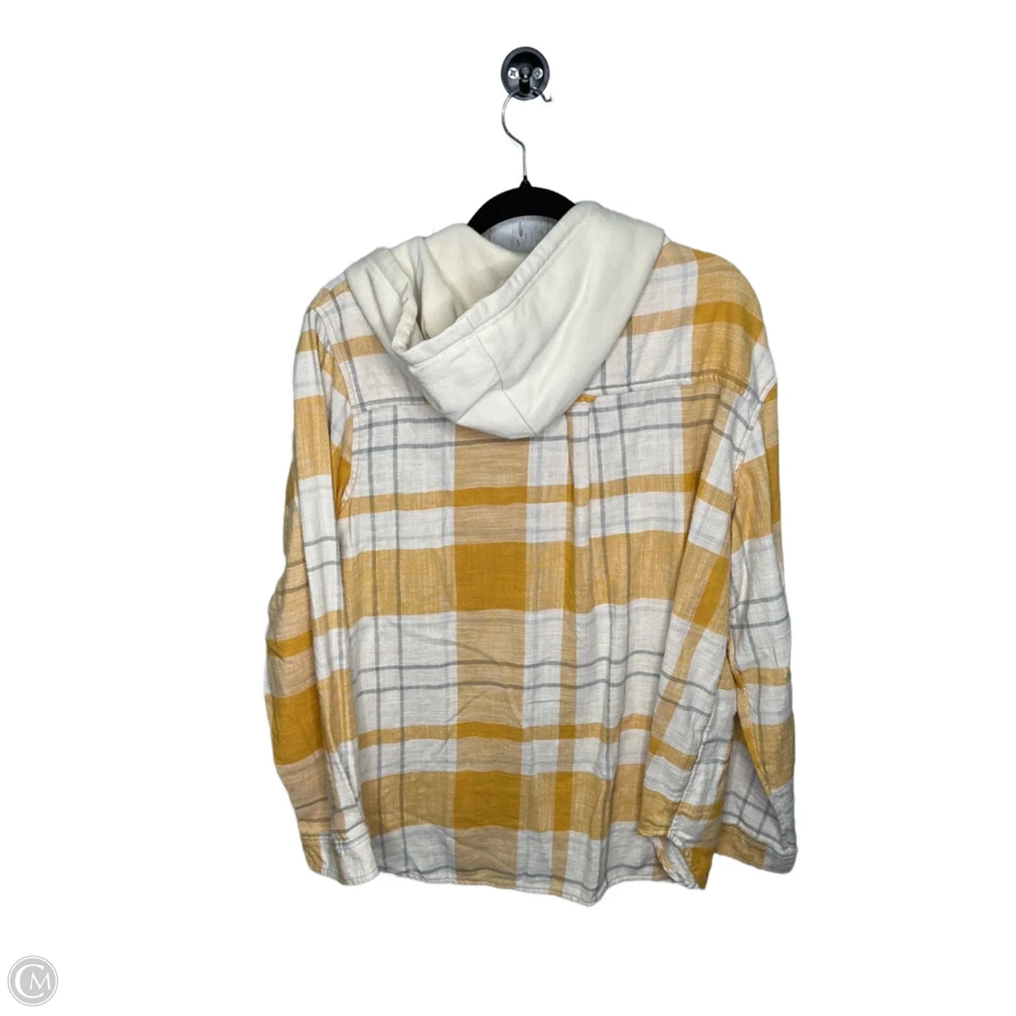 Top Long Sleeve By American Eagle In Plaid Pattern, Size: L