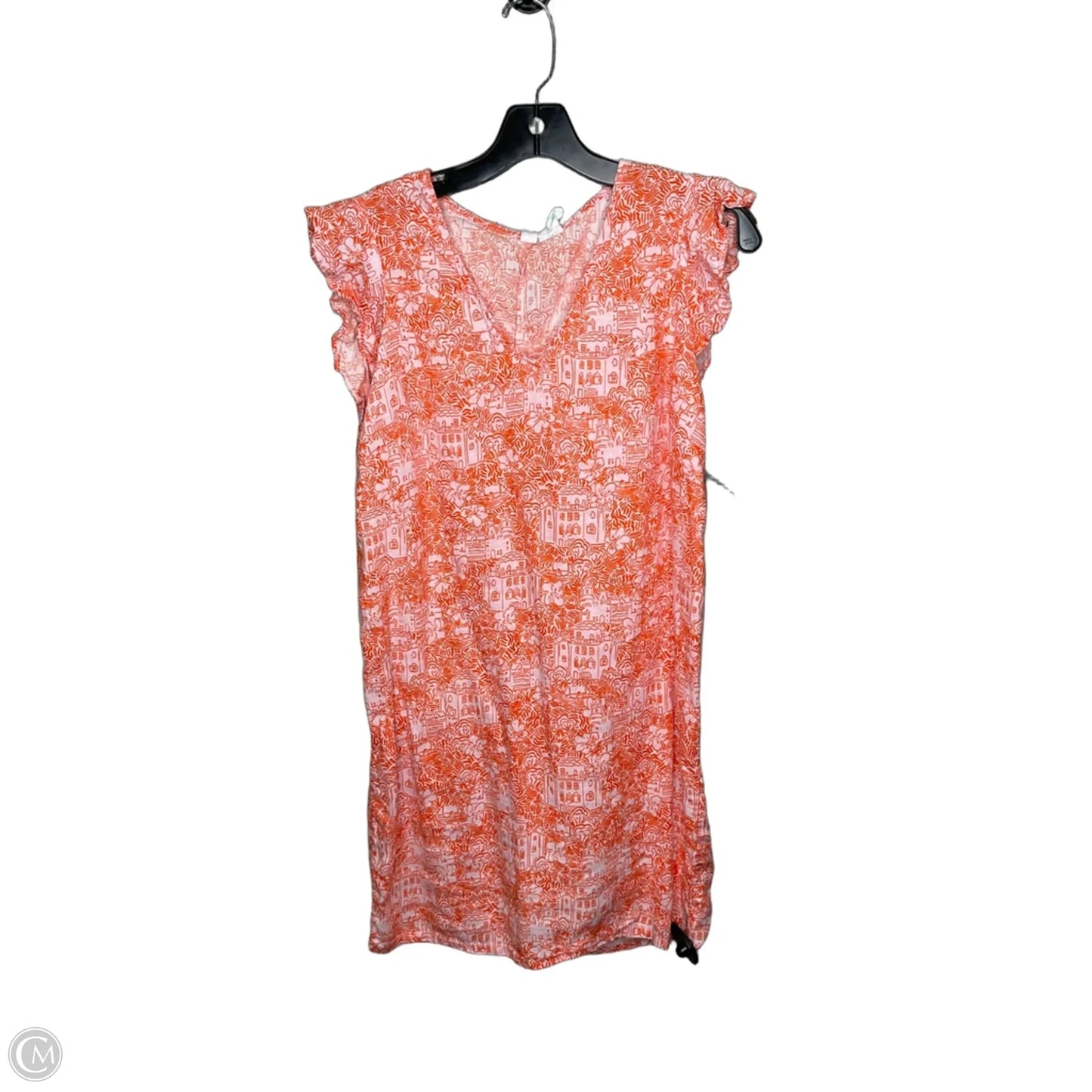 Dress Casual Short By Cynthia Rowley In Orange & White, Size: S