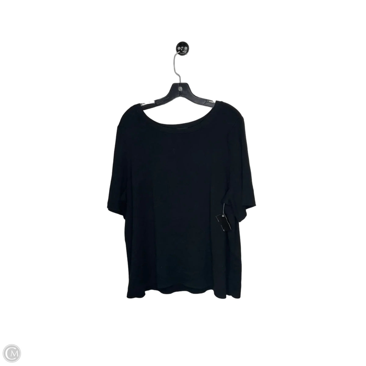 Top Short Sleeve By Talbots In Black, Size: 3x