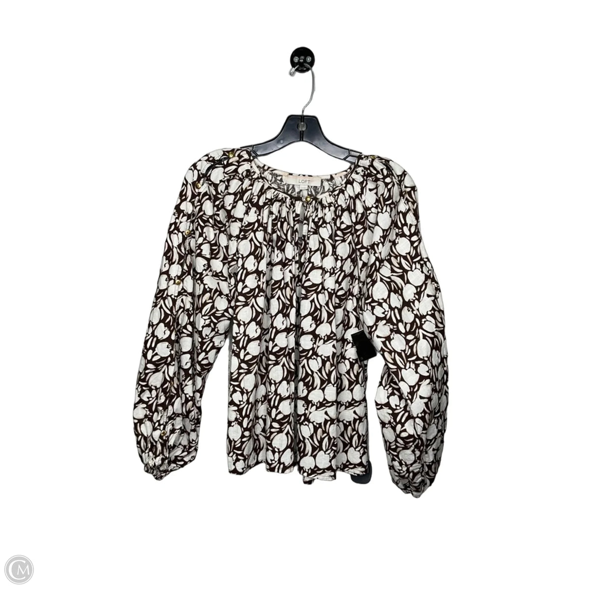 Top Long Sleeve By Loft In Brown, Size: Xs