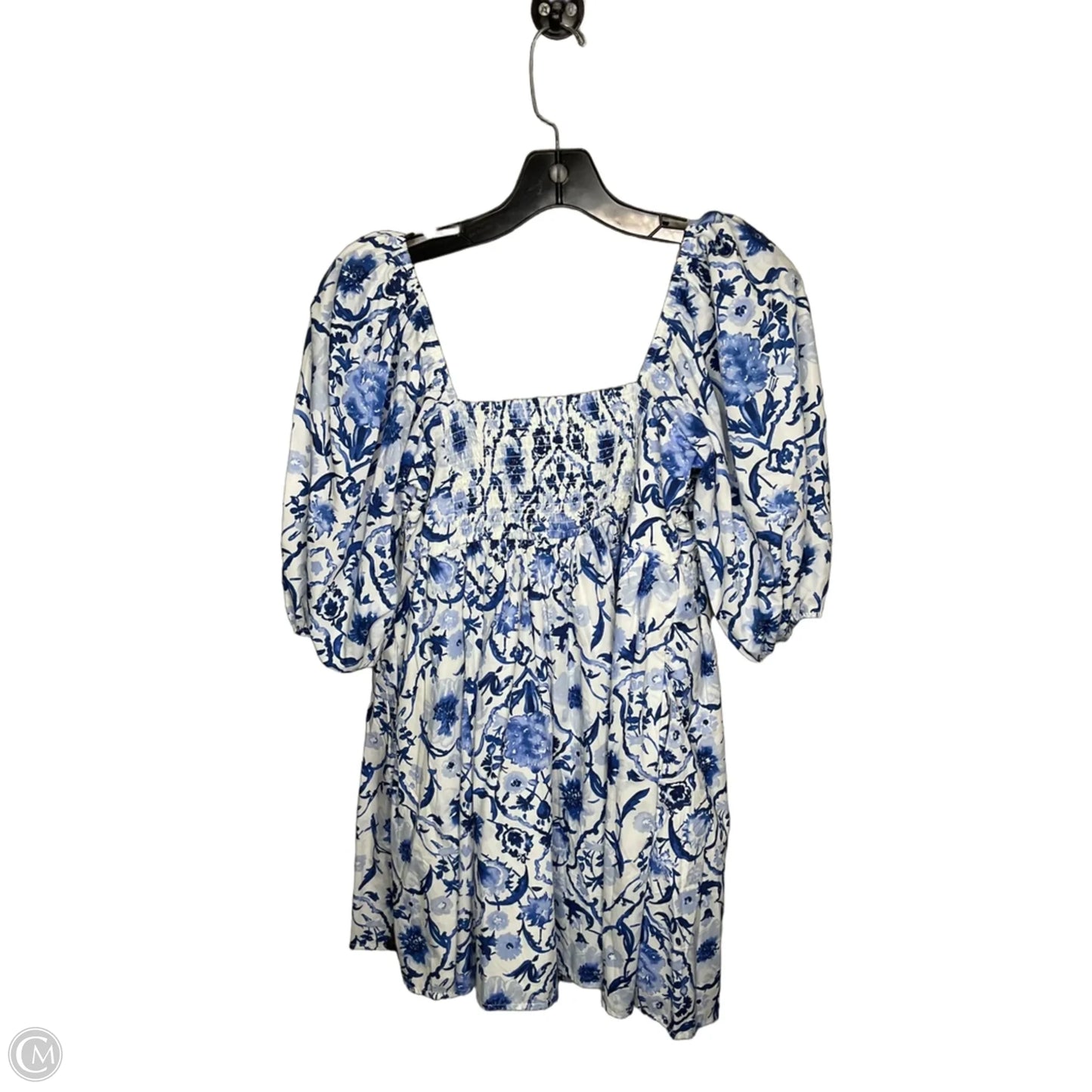 Dress Casual Short By Abercrombie And Fitch In Blue & White, Size: M