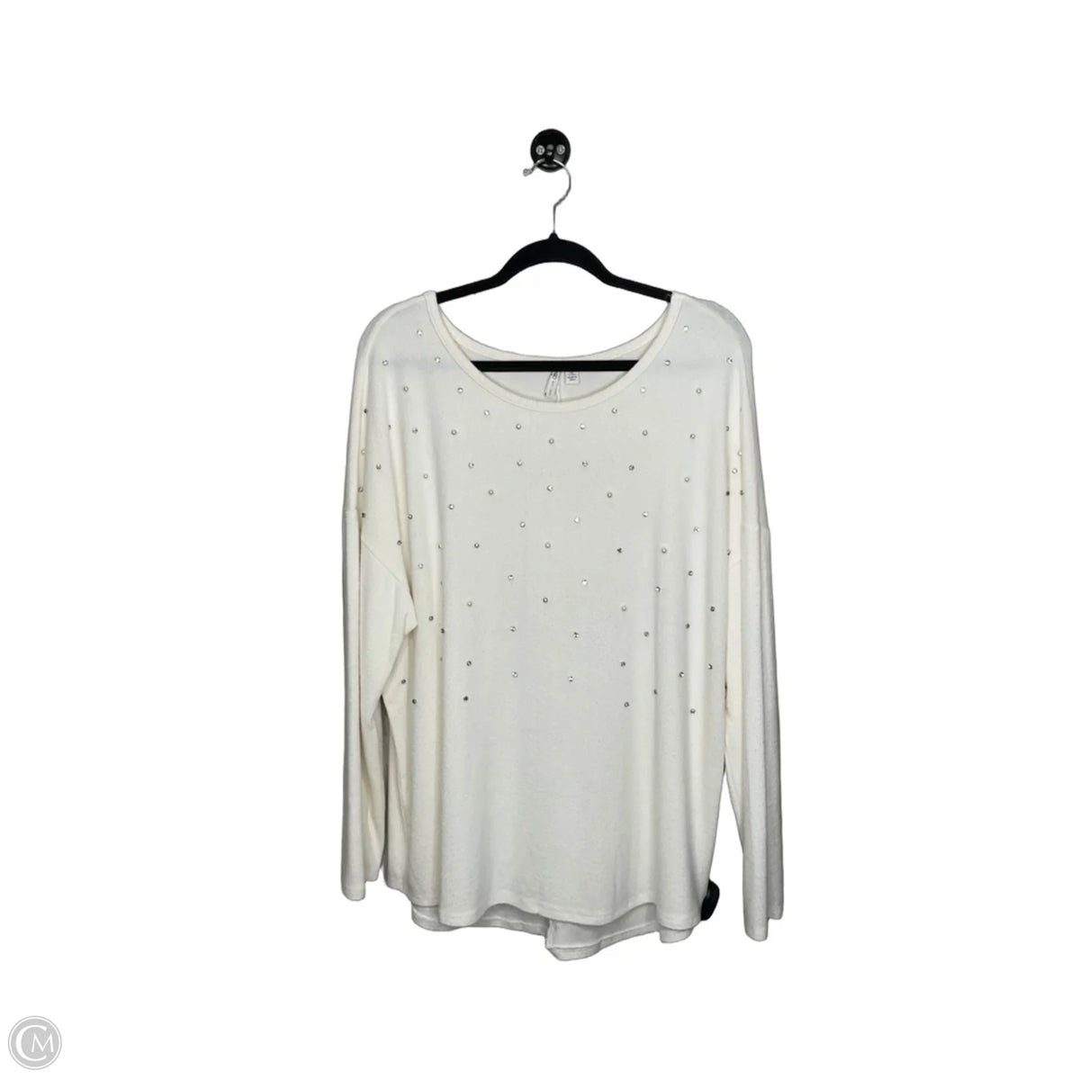 Sweater By Cato In White, Size: Xl