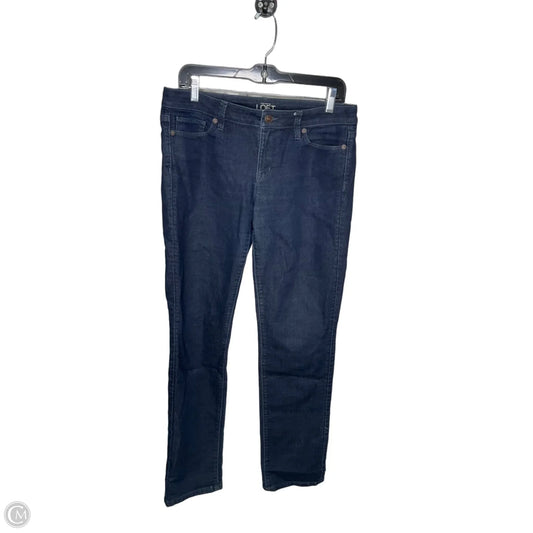 Jeans Straight By Loft In Blue Denim, Size: 8
