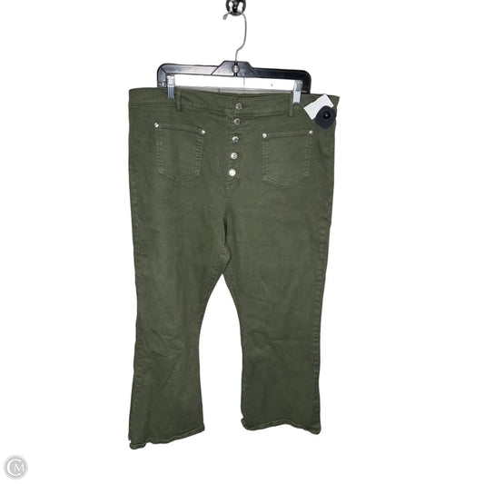 Jeans Cropped By Loft In Green, Size: 18