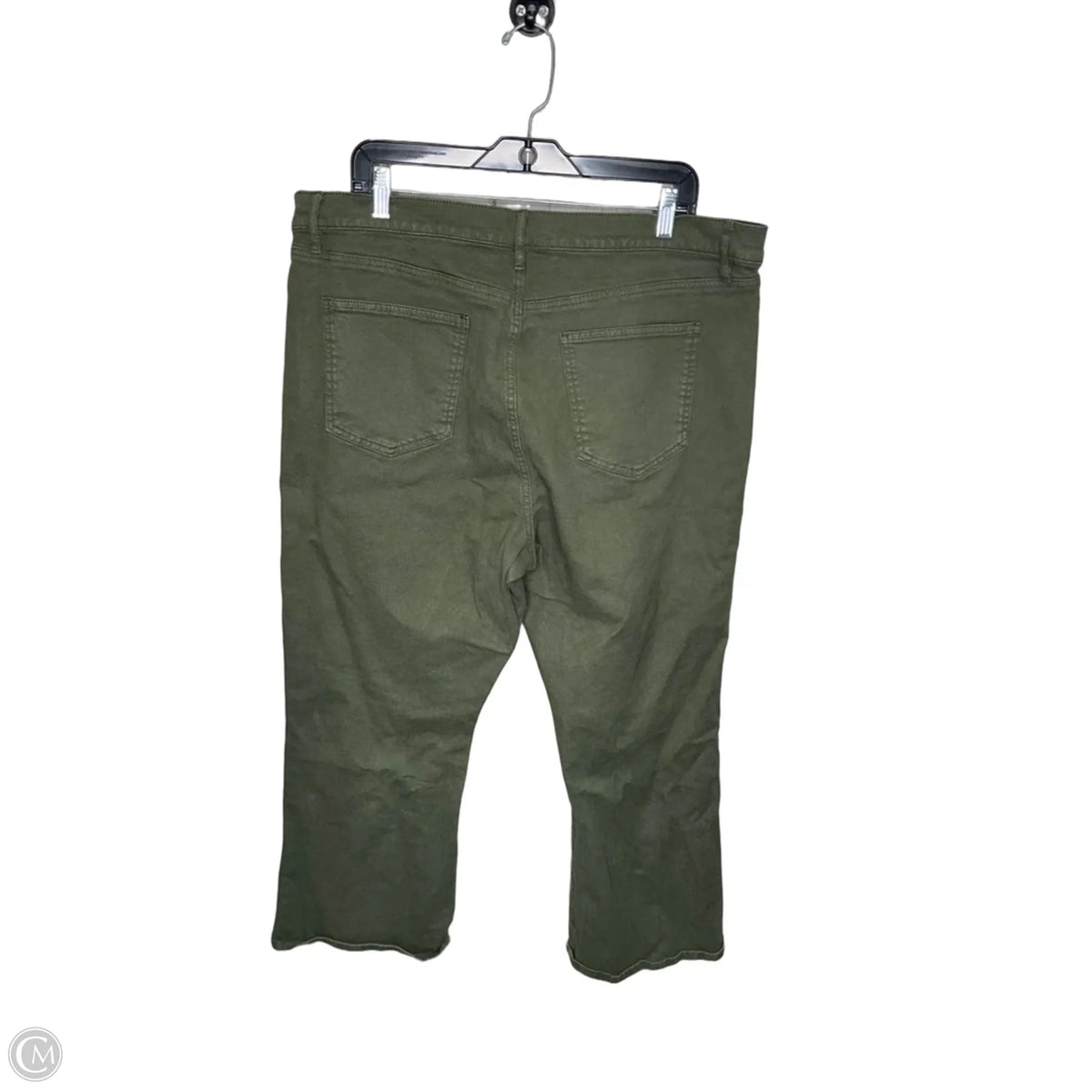 Jeans Cropped By Loft In Green, Size: 18