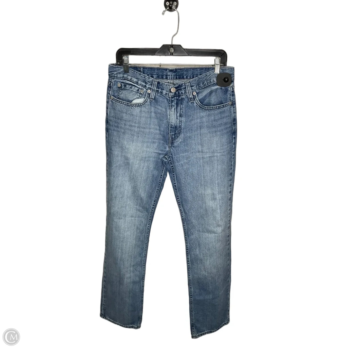 Jeans Straight By Levis In Blue Denim, Size: 12