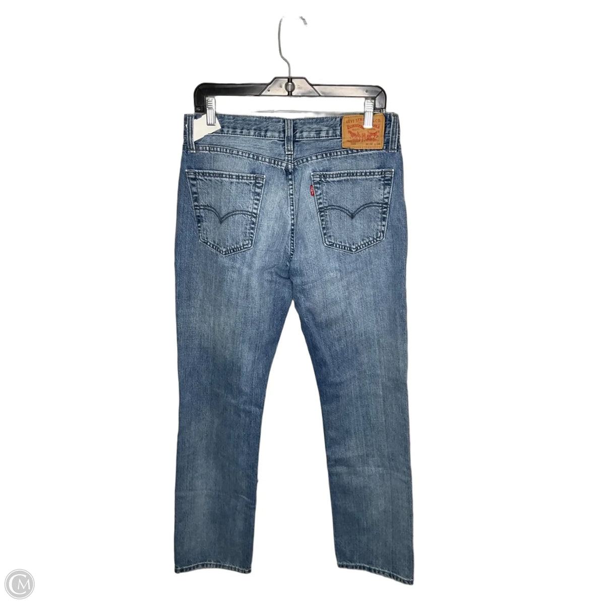 Jeans Straight By Levis In Blue Denim, Size: 12