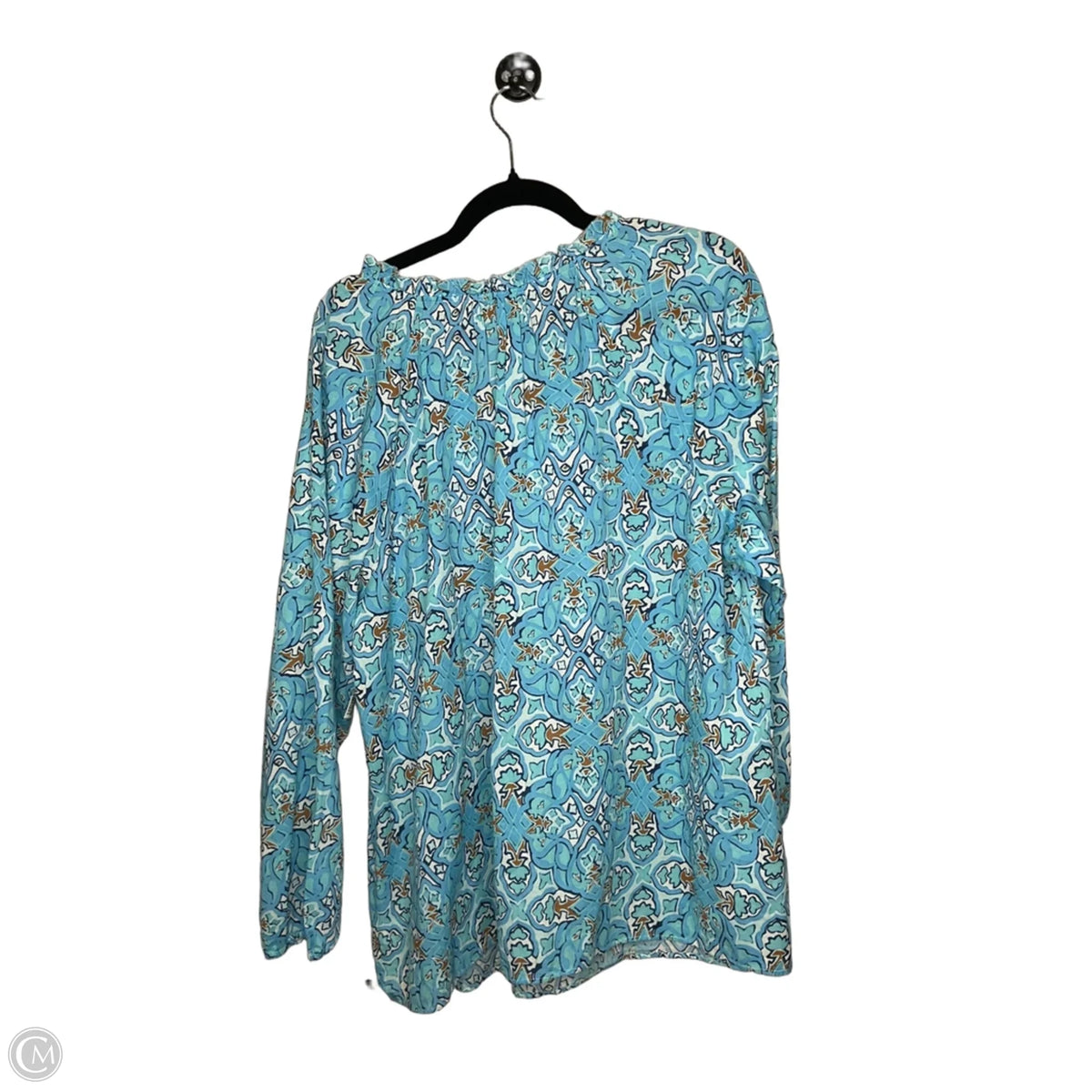 Top Long Sleeve By Talbots In Blue, Size: 2x