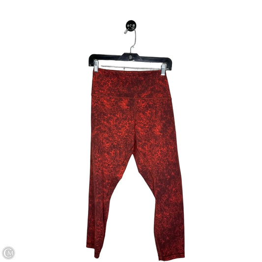 Athletic Leggings By Lululemon In Red, Size: 20
