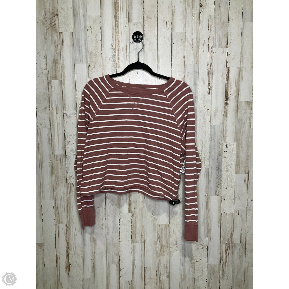 Top Long Sleeve By Aerie In Brown, Size: S