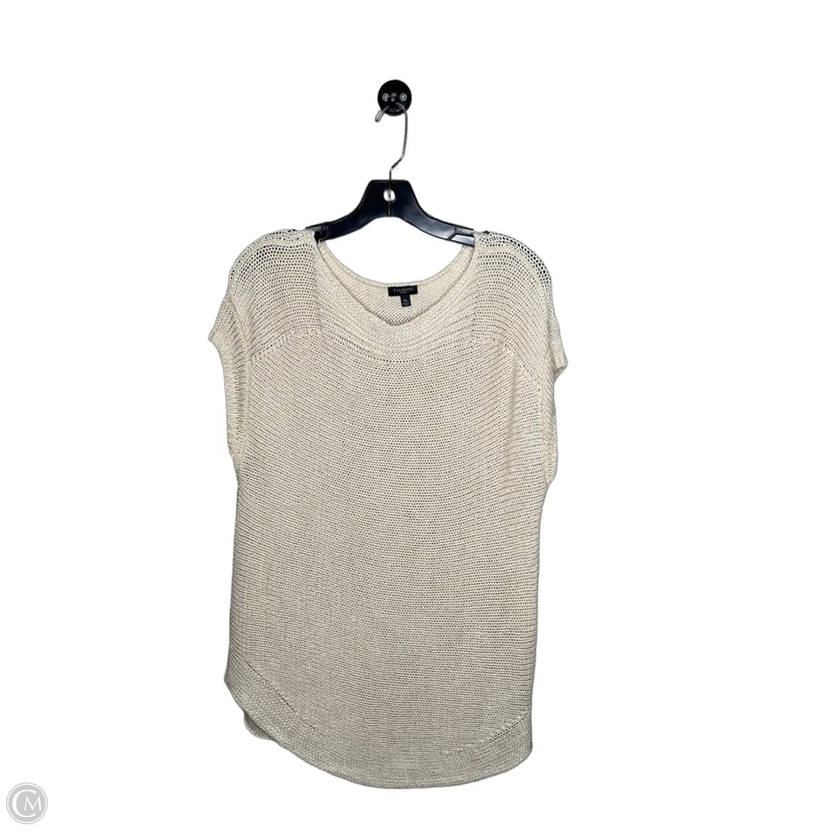 Top Short Sleeve By Talbots In Cream, Size: Mp