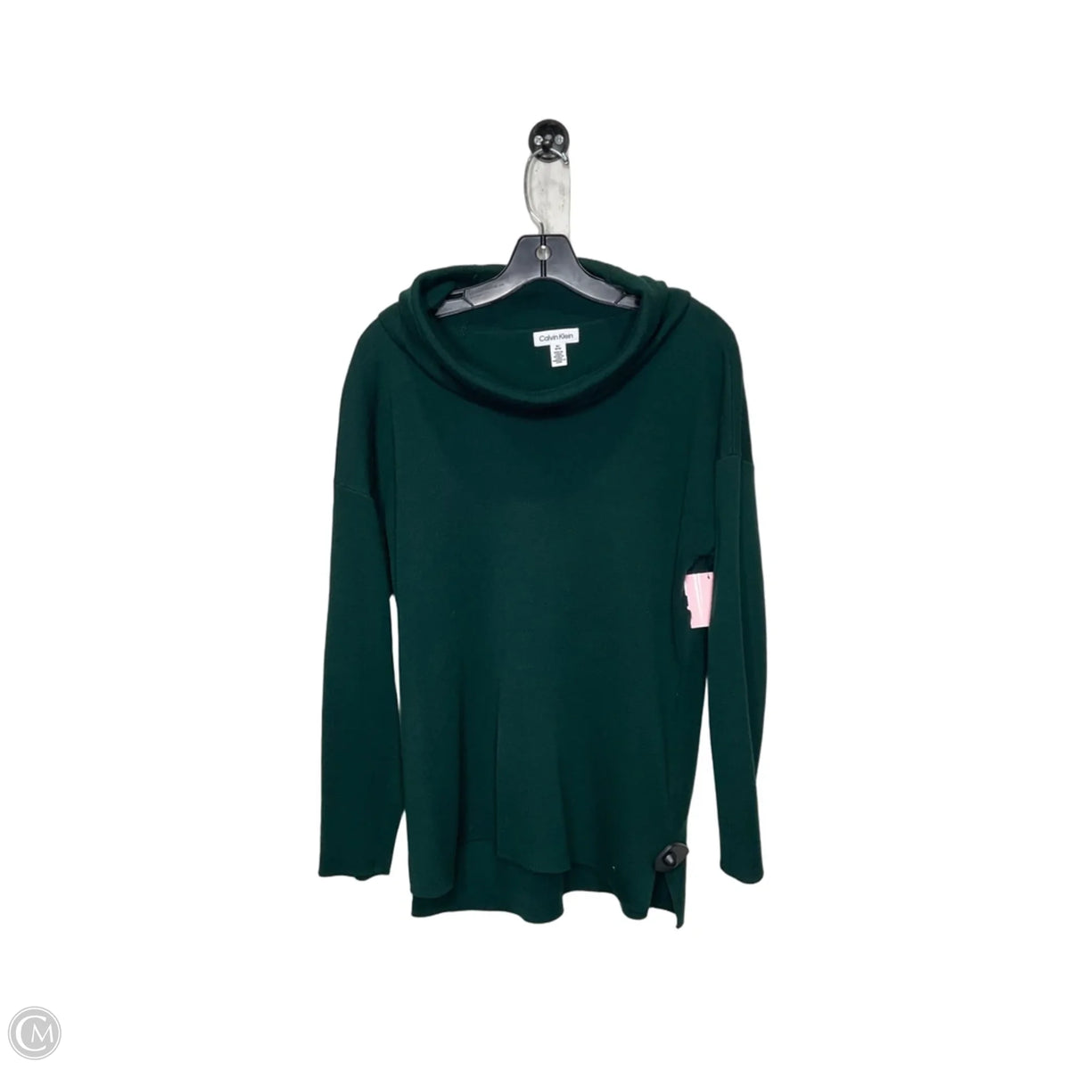 Top Long Sleeve By Calvin Klein In Green, Size: M