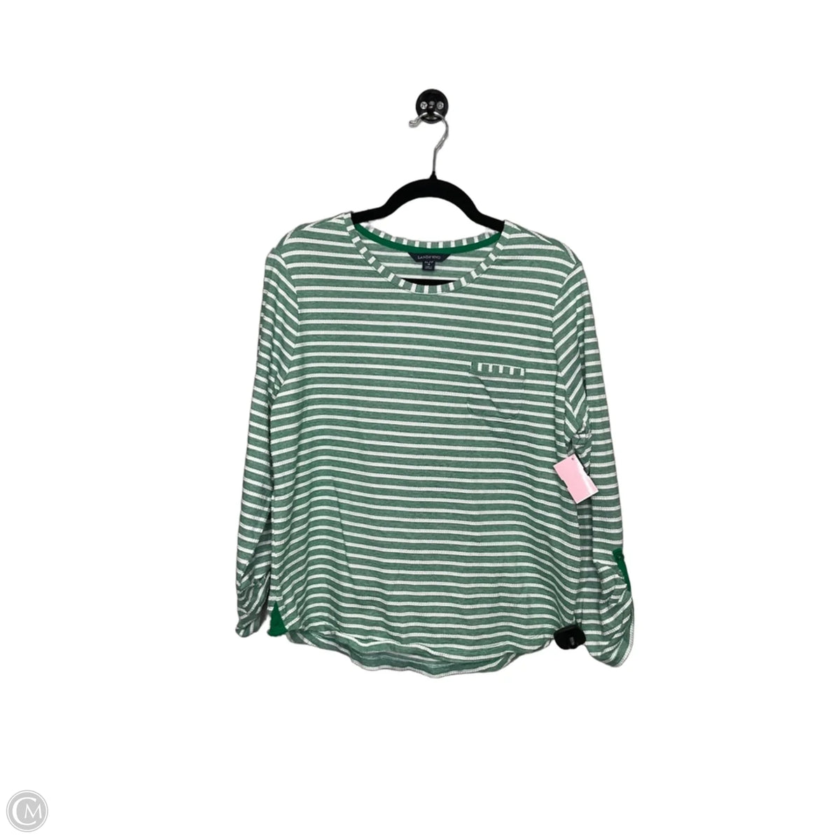 Top Long Sleeve By Lands End In Green, Size: 18